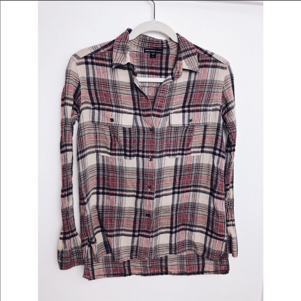 James Perse | Shoreditch Plaid Pocket Shirt Ember - Picture 5 of 8